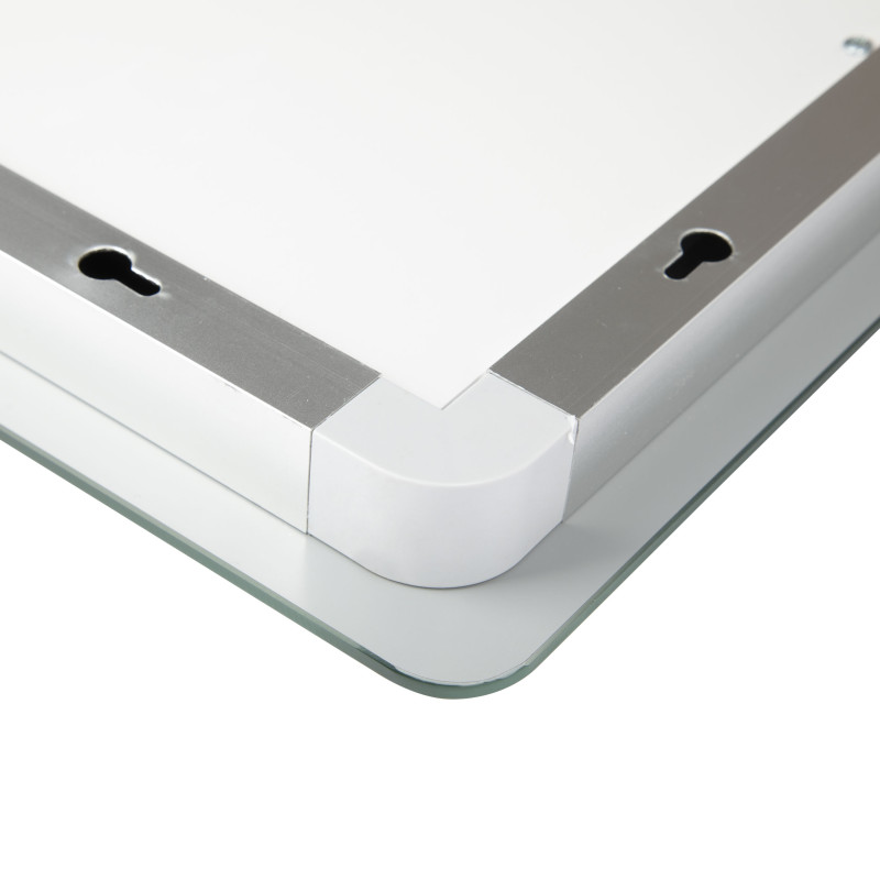 Qtap Дзеркало Mideya 800x800 з LED-підсвічуванням Touch, з антизапотіванням, з годинником, димером, рег. яскравості QT2078NCF8080W