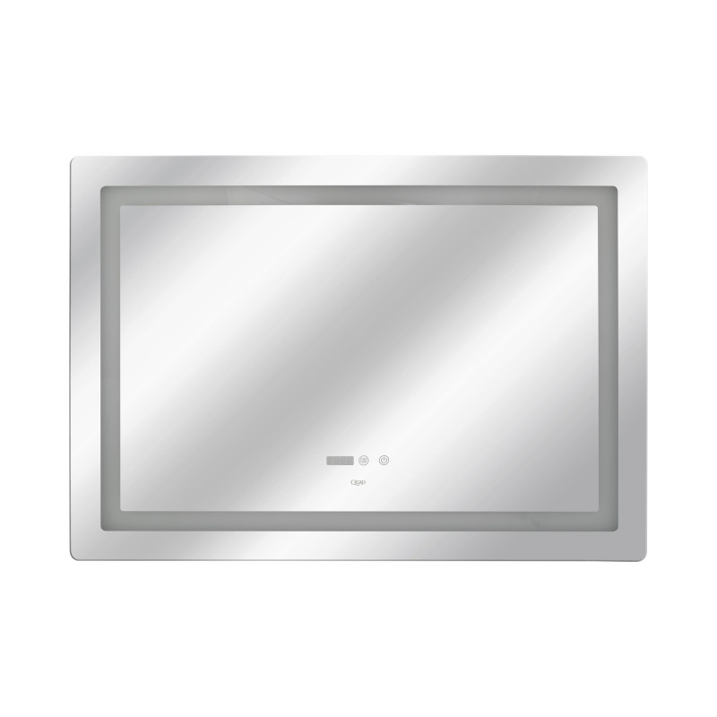 Qtap Дзеркало Mideya 1000х700 з LED-підсвічуванням Touch, з антизапотіванням, з годинником, димером, рег. яскравості QT2078NCF10070W