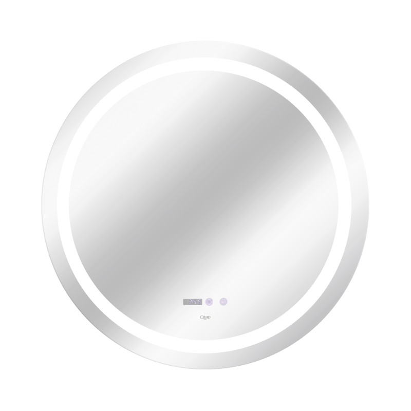 Qtap Дзеркало Mideya R800 з LED-підсвічуванням Touch, з антизапотіванням, з годинником, димером, рег. яскравості QT2078NCR8080W