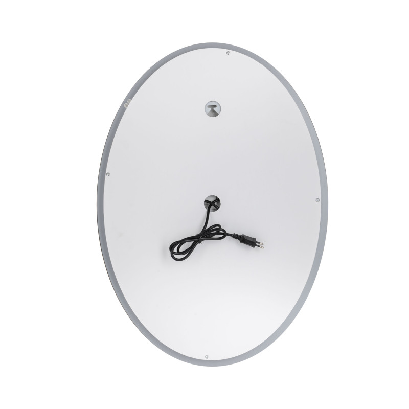 Qtap Дзеркало Mideya 500х700 з LED-підсвічуванням Touch, з антизапотіванням, з годинником, димером, рег. яскравості QT2078NCR5070W