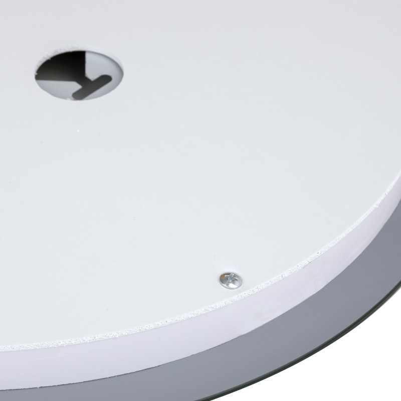 Qtap Дзеркало Mideya 500х700 з LED-підсвічуванням Touch, з антизапотіванням, з годинником, димером, рег. яскравості QT2078NCR5070W