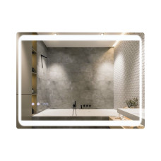 Qtap Дзеркало Mideya 800х600 з LED-підсвічуванням Touch, з антизапотіванням, з годинником, димером, рег. яскравості QT2078NCF8060W