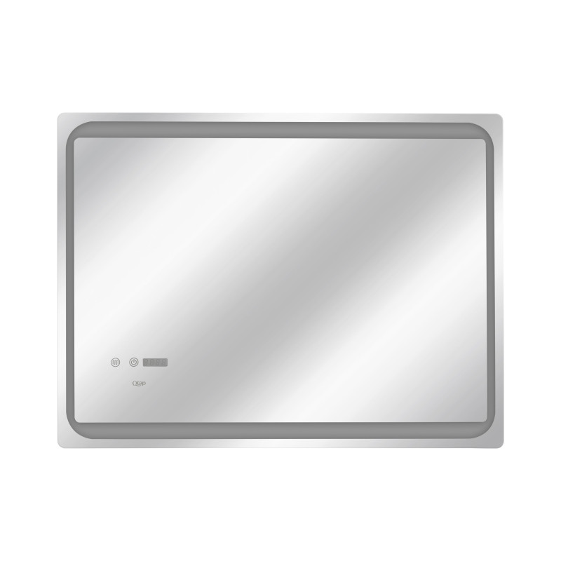 Qtap Дзеркало Mideya 800х600 з LED-підсвічуванням Touch, з антизапотіванням, з годинником, димером, рег. яскравості QT2078NCF8060W
