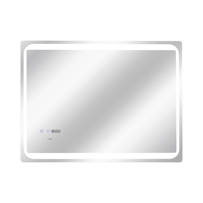Qtap Дзеркало Mideya 800х600 з LED-підсвічуванням Touch, з антизапотіванням, з годинником, димером, рег. яскравості QT2078NCF8060W