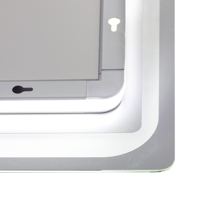 Qtap Дзеркало Mideya 800х600 з LED-підсвічуванням Touch, з антизапотіванням, з годинником, димером, рег. яскравості QT2078NCF8060W