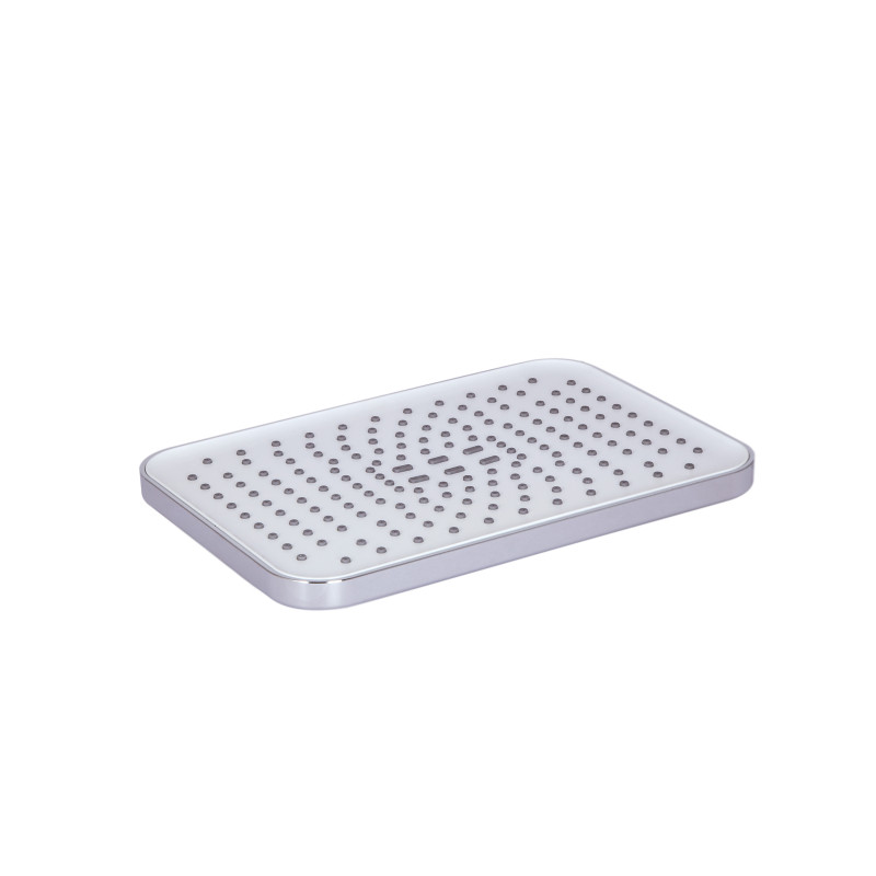 Qtap Лійка для верхнього душу Hlavova 260x180 мм прямокутна QTHLA107CRM45785 Chrome/White