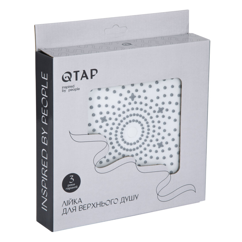 Qtap Лійка для верхнього душу Hlavova D 230 мм округла QTHLA107CRM45787 Chrome/White