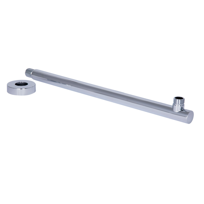 Qtap Кронштейн для верхнього душу Trubice 400 мм округлий QTTRU120CRM45926 Chrome