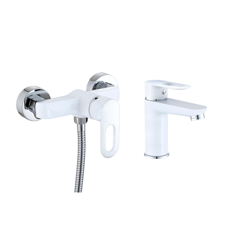 Lidz Набір змішувачів Latwa 001 + Latwa 010 White