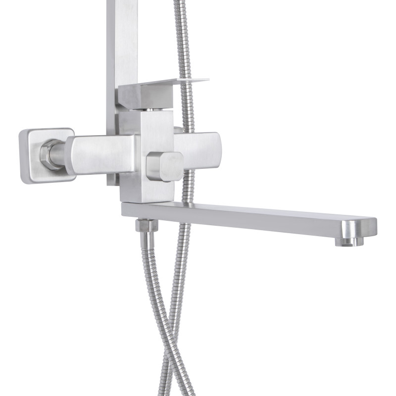 Lidz Душова система універсальна Kubis 1033 на три споживача (з виливом) (k35) LDKUB1033NKS46110 Nickel