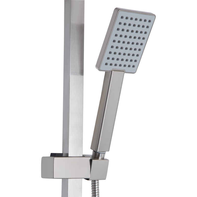 Lidz Душова система універсальна Kubis 1033 на три споживача (з виливом) (k35) LDKUB1033NKS46110 Nickel