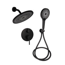 Qtap Душова система універсальна Scorpio прихованого монтажу на два споживача QTSCO113BLM45897 Black Matt