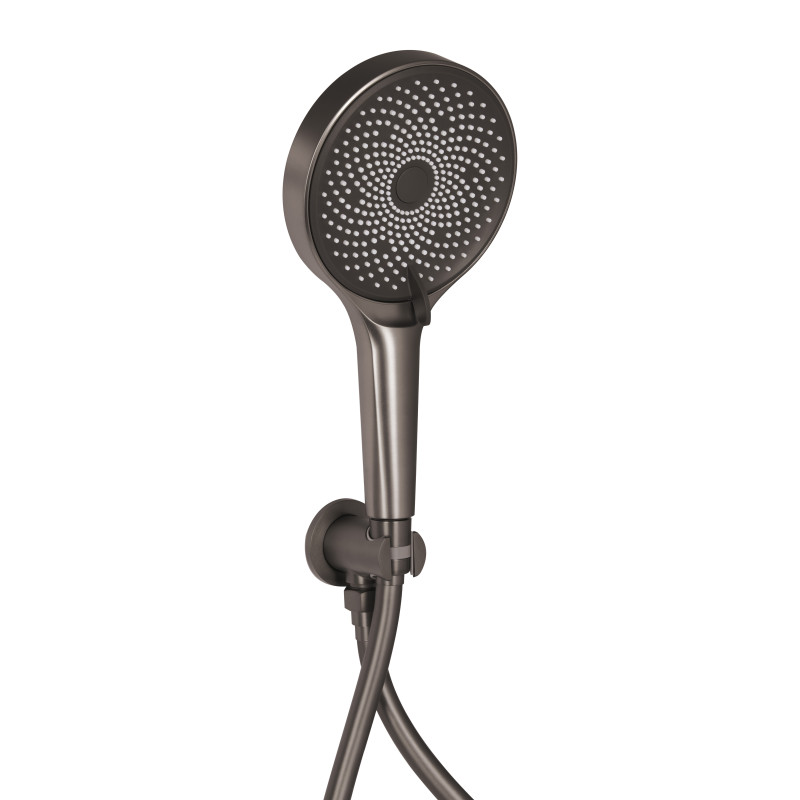 Qtap Душова система універсальна Slavonice прихованого монтажу на два споживача QTSLA113GMB45899 Gunmetal Black PVD