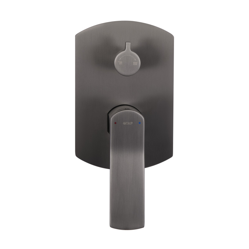 Qtap Душова система універсальна Slavonice прихованого монтажу на два споживача QTSLA113GMB45899 Gunmetal Black PVD