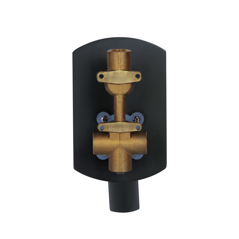 Qtap Душова система універсальна Slavonice прихованого монтажу на два споживача QTSLA113GMB45899 Gunmetal Black PVD