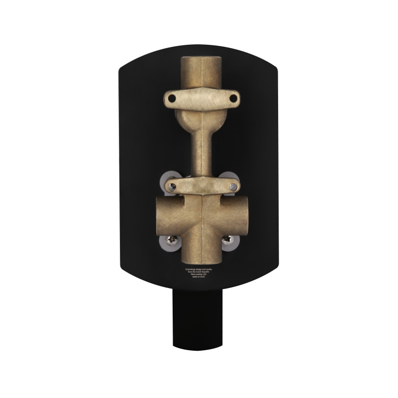 Qtap Душова система універсальна Slavonice прихованого монтажу на два споживача QTSLA113BLM45900 Black Matt