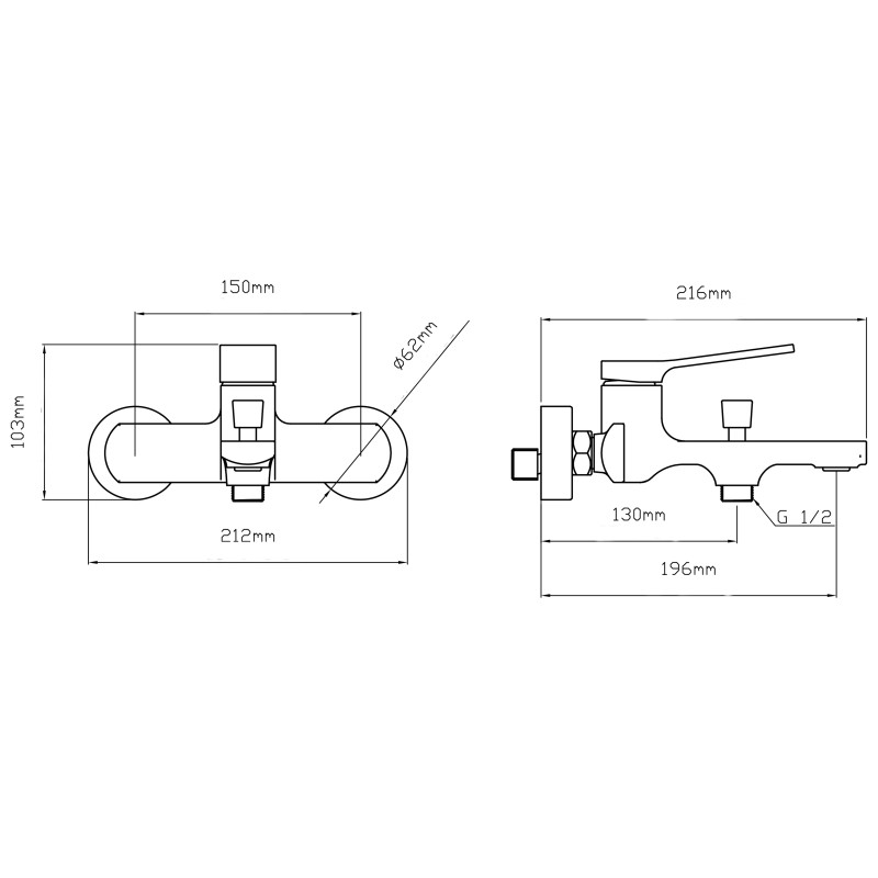 Qtap Змішувач для ванни Slavonice QTSLA259BLM45918 Black Matt