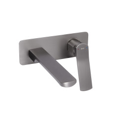 Qtap Змішувач для раковини Slavonice прихованого монтажу QTSLA273GMB45920 Gunmetal Black PVD