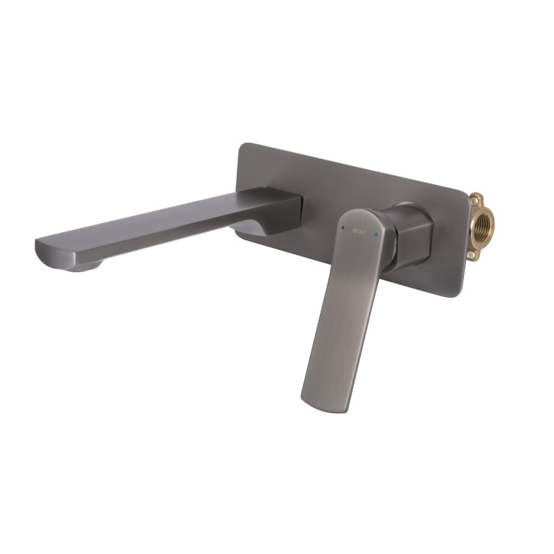 Qtap Змішувач для раковини Slavonice прихованого монтажу QTSLA273GMB45920 Gunmetal Black PVD