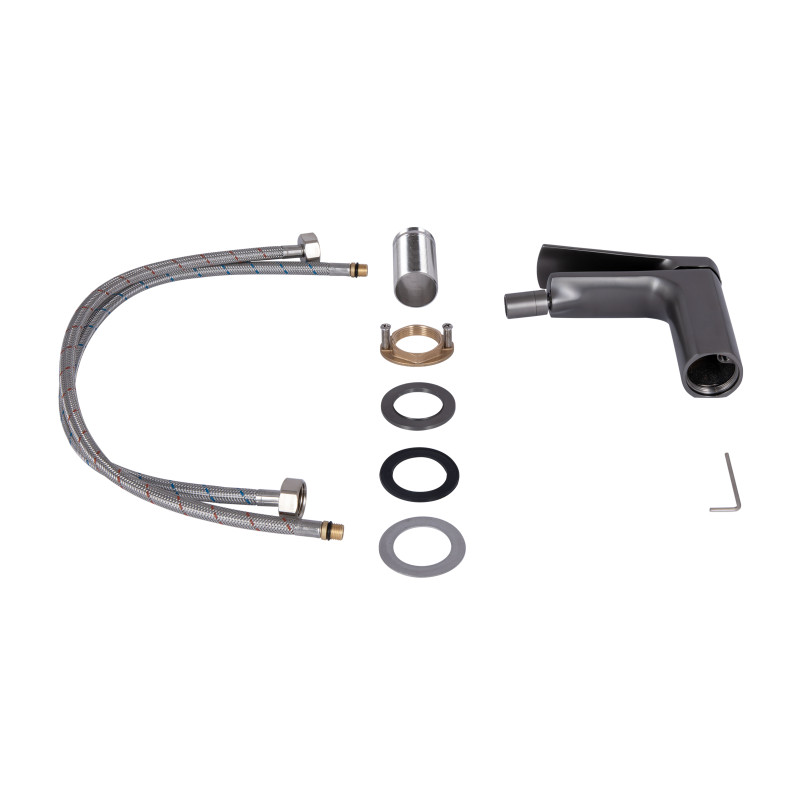 Qtap Змішувач для біде Slavonice QTSLA255GMB45923 Gunmetal Black PVD