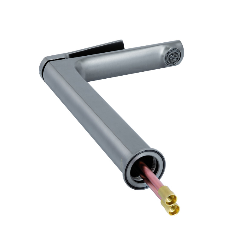 Qtap Змішувач для раковини Slavonice високий QTSLA269GMB45925 Gunmetal Black PVD