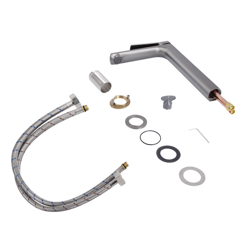 Qtap Змішувач для раковини Slavonice високий QTSLA269GMB45925 Gunmetal Black PVD