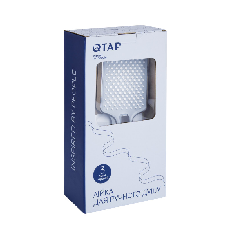 Qtap Лійка для ручного душу Rucni 140x95 мм прямокутна QTRUC125CRM45958 Chrome