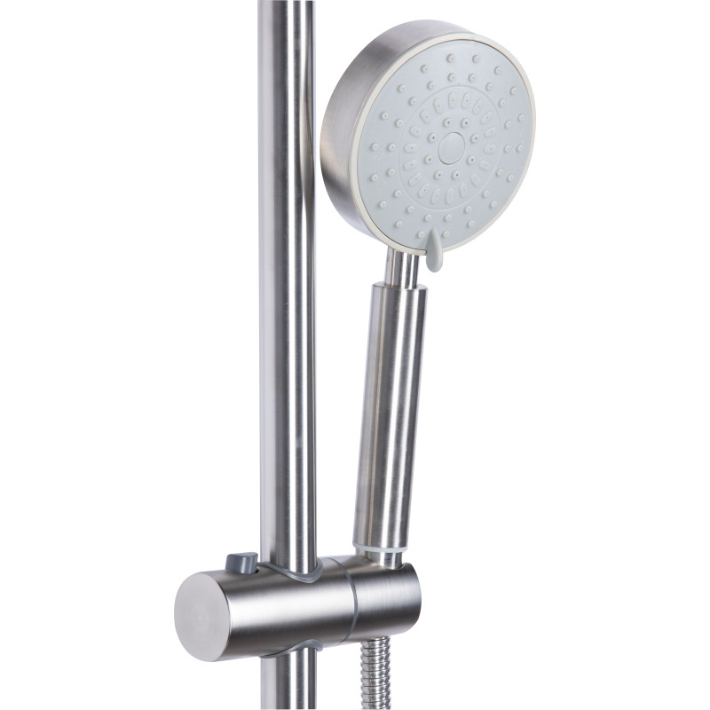 Lidz Душова система універсальна Aria 1033 на три споживача (з виливом) (k35) LDARI1033NKS46109 Nickel