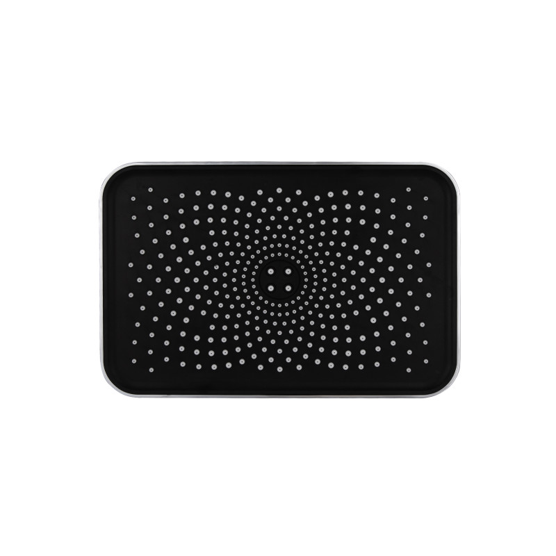 Qtap Лійка для верхнього душу Hlavova 260x180 мм прямокутна QTHLA107CRM45784 Chrome/Black