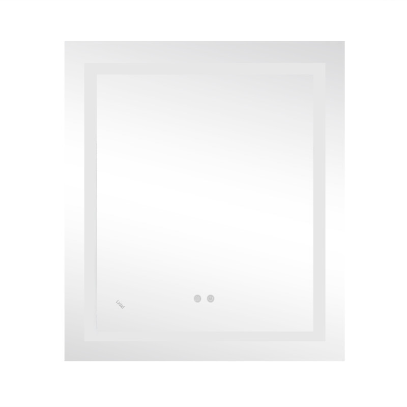 Lidz Дзеркало Kubis 700х800 з LED-підсвічуванням Touch, з антизапотіванням, з димером, рег. яскравості Reverse LD78LF9048070