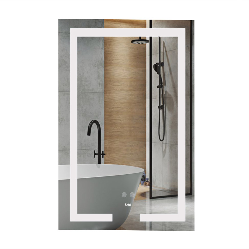 Lidz Дзеркало Kubis 800х500 з LED-підсвічуванням Touch, з антизапотіванням, з димером, рег. яскравості LD78LF9365080