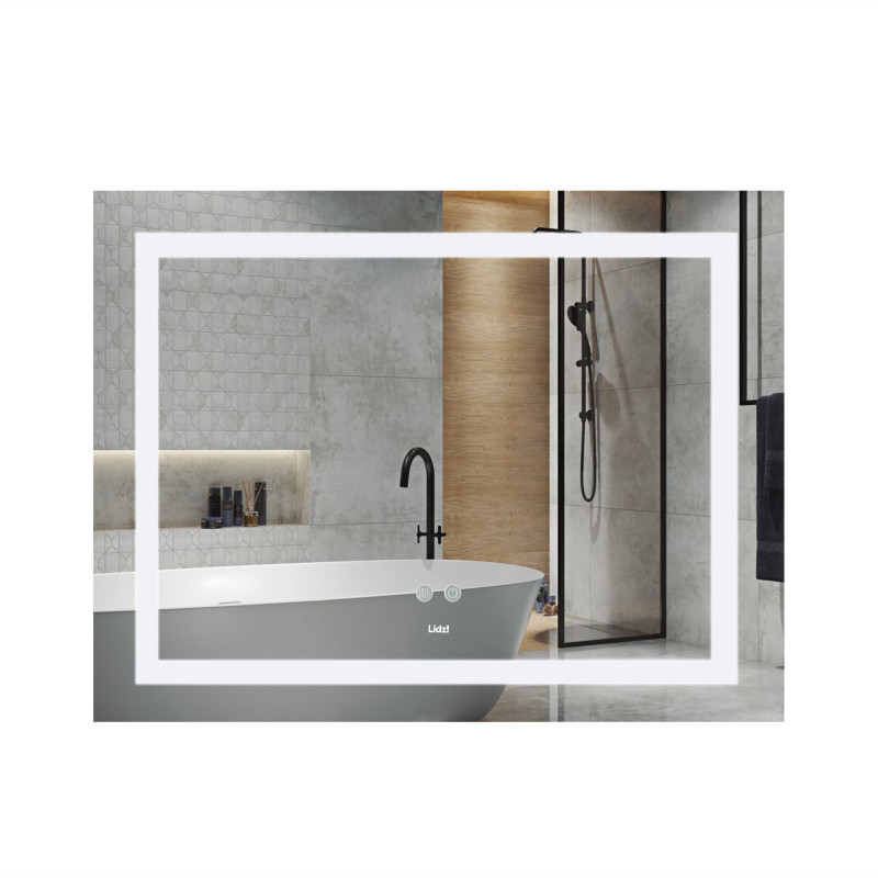 Lidz Дзеркало Kubis 1000х800 з LED-підсвічуванням Touch, з антизапотіванням, з димером, рег. яскравості LD78LF61410080