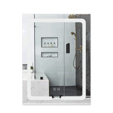 Lidz Дзеркало Kubis 600х800 з LED-підсвічуванням Touch, з антизапотіванням, з димером, рег. яскравості LD78LF9376080