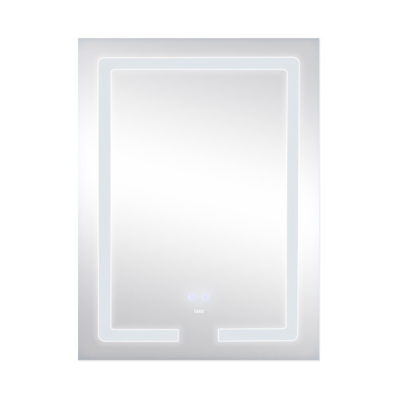 Lidz Дзеркало Kubis 600х800 з LED-підсвічуванням Touch, з антизапотіванням, з димером, рег. яскравості LD78LF9376080