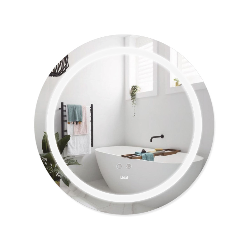 Lidz Дзеркало Aria R600 з LED-підсвічуванням Touch, з антизапотіванням, з димером, рег. яскравості LD78LR600