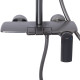 Qtap Душова система універсальна Slavonice на три споживача (з виливом) QTSLA111GMB45905 Gunmetal Black PVD