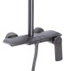 Qtap Душова система універсальна Slavonice на три споживача (з виливом) QTSLA111GMB45905 Gunmetal Black PVD
