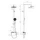 Qtap Душова система універсальна Slavonice на три споживача (з виливом) QTSLA111BLM45911 Black Matt