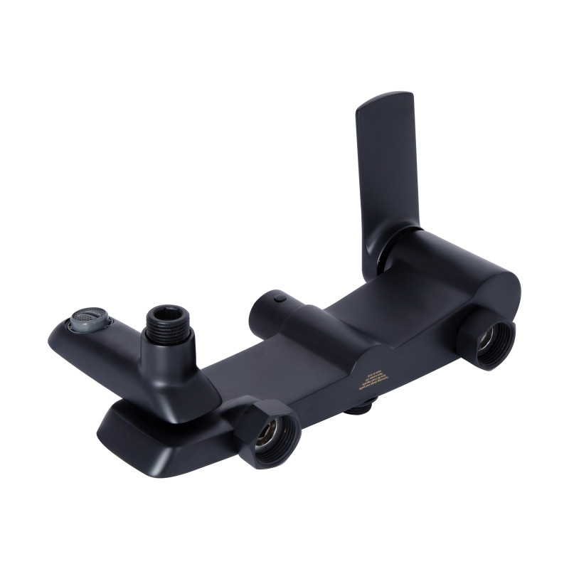 Qtap Душова система універсальна Slavonice на три споживача (з виливом) QTSLA111BLM45911 Black Matt