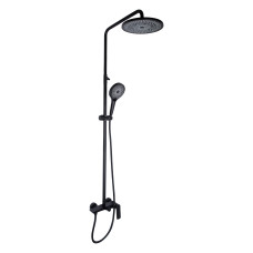 Qtap Душова система для душу Slavonice на два споживача QTSLA110BLM45914 Black Matt