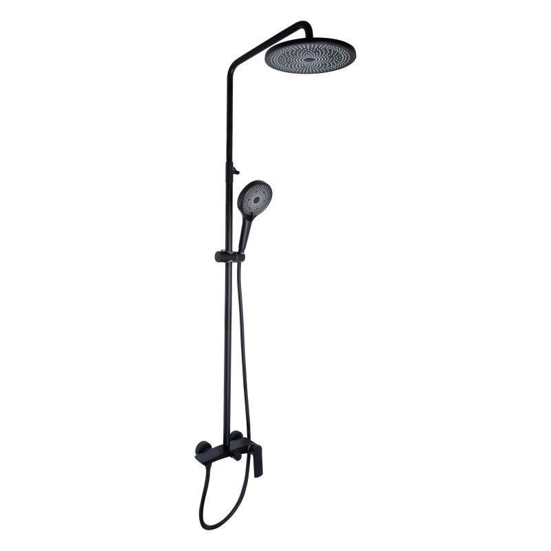 Qtap Душова система для душу Slavonice на два споживача QTSLA110BLM45914 Black Matt