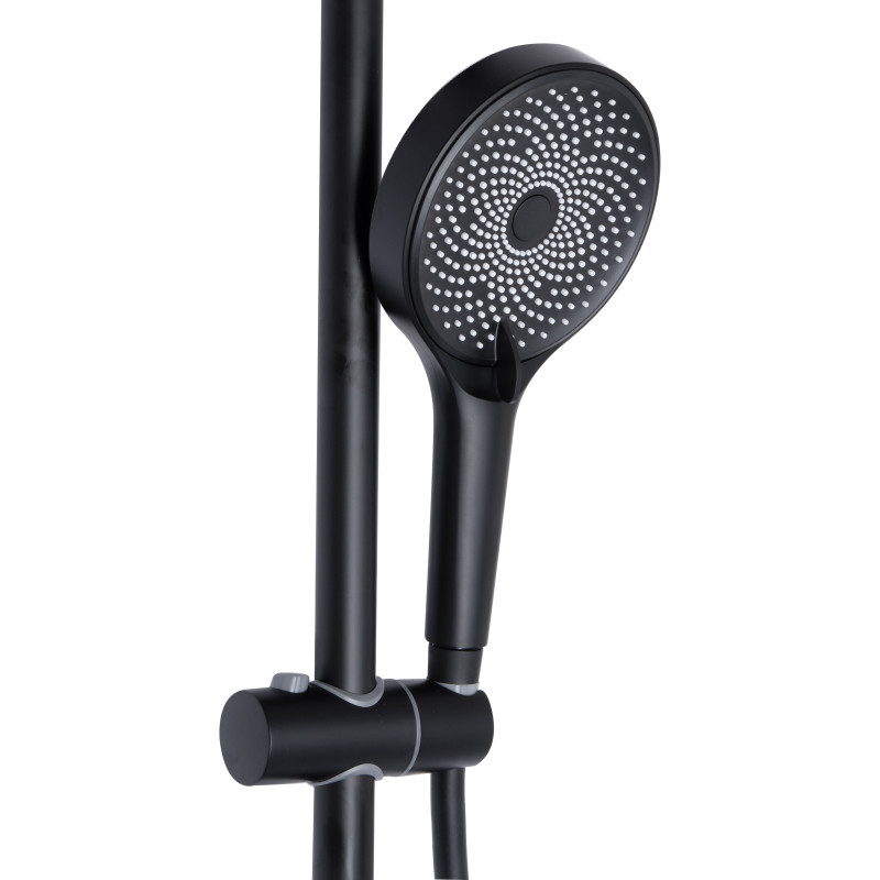 Qtap Душова система для душу Slavonice на два споживача QTSLA110BLM45914 Black Matt