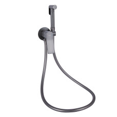 Qtap Набор для гігієнічного душу Slavonice округлий QTSLA262GMB45916 Gunmetal Black PVD