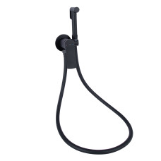 Qtap Набор для гігієнічного душу Slavonice округлий QTSLA262BLM45917 Black Matt