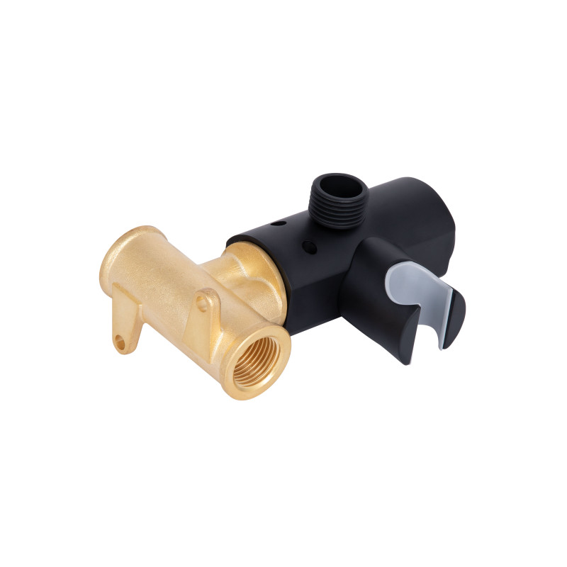 Qtap Набор для гігієнічного душу Slavonice округлий QTSLA262BLM45917 Black Matt