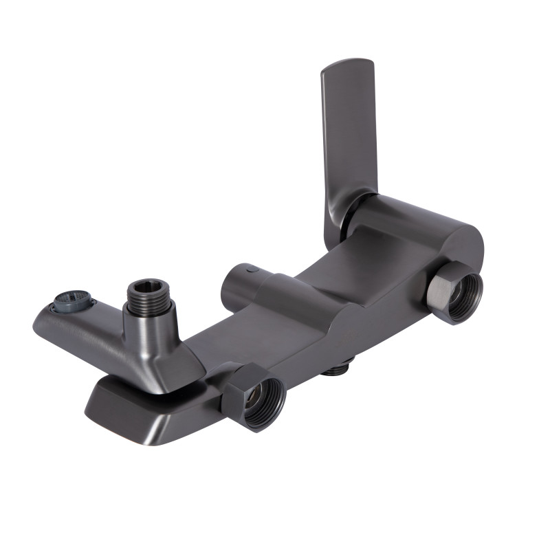 Qtap Душова система універсальна Slavonice на три споживача (з виливом) QTSLA111GMB45910 Gunmetal Black PVD