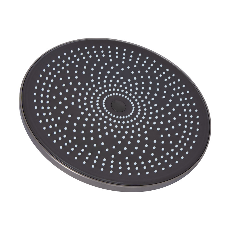 Qtap Душова система універсальна Slavonice на три споживача (з виливом) QTSLA111GMB45910 Gunmetal Black PVD