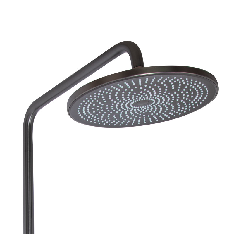 Qtap Душова система для душу Slavonice на два споживача QTSLA110GMB45913 Gunmetal Black PVD