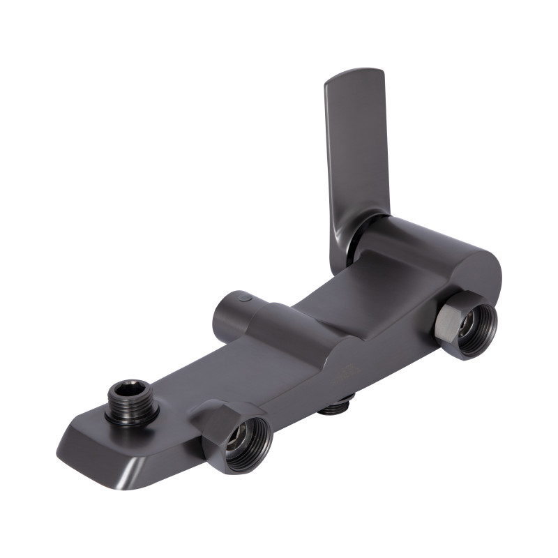 Qtap Душова система для душу Slavonice на два споживача QTSLA110GMB45913 Gunmetal Black PVD