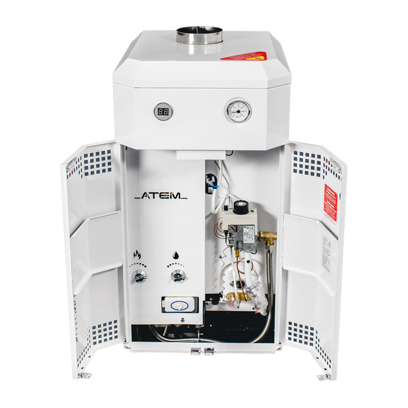 ATEM Двухконтурный газовый дымоходный котёл Житомир-10 10 кВт (50-100м2) з колонкою 10 л\хв (КС-Г-010СН)